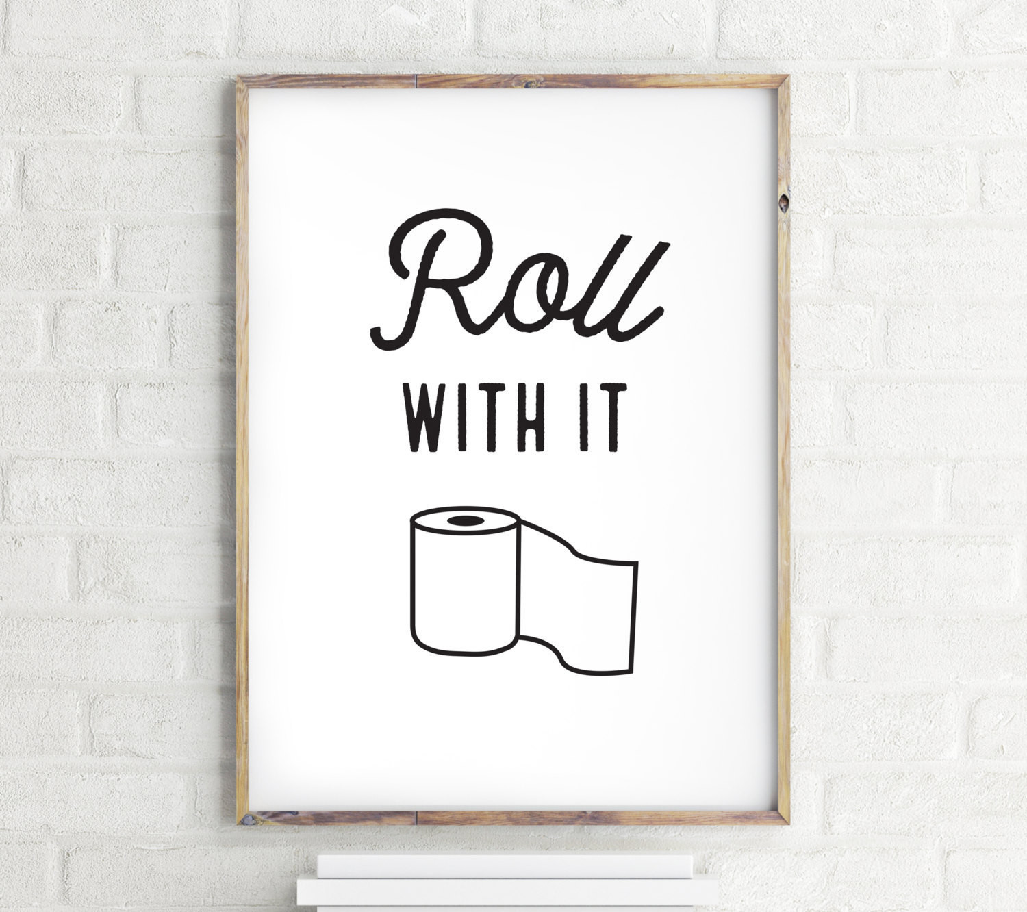 Funny Bathroom Wall Art
 Roll With It Funny Bathroom Wall Art Bathroom Wall Decor