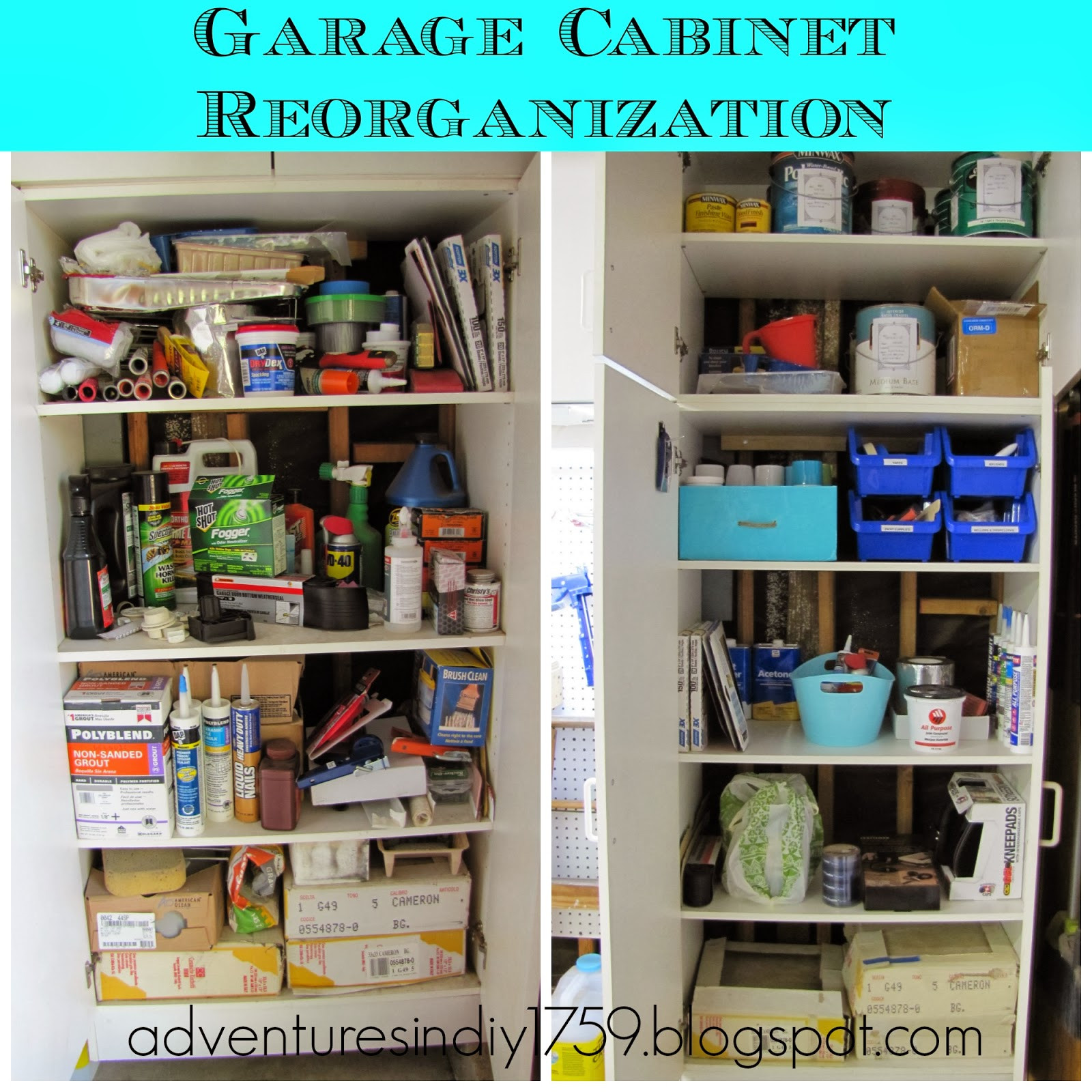 Garage Organizing Cabinets
 Adventures in DIY Garage Organization Inside the Cabinets