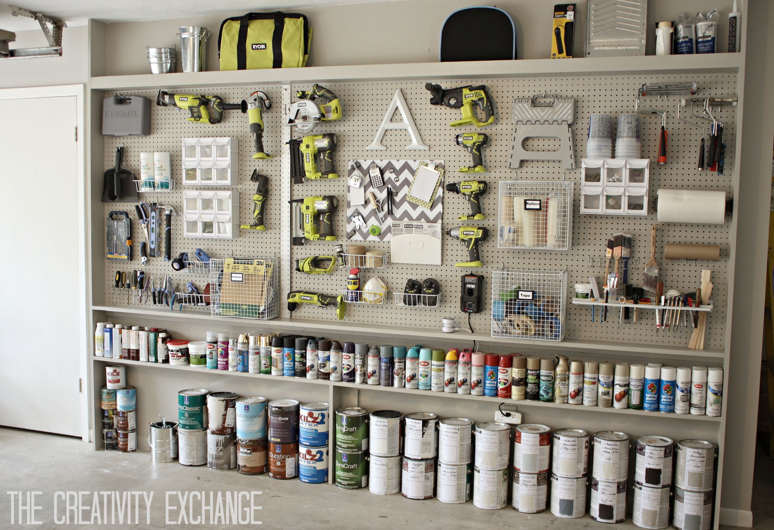 Garage Wall Organizer
 DIY Garage Pegboard Storage for Outdoor Toys