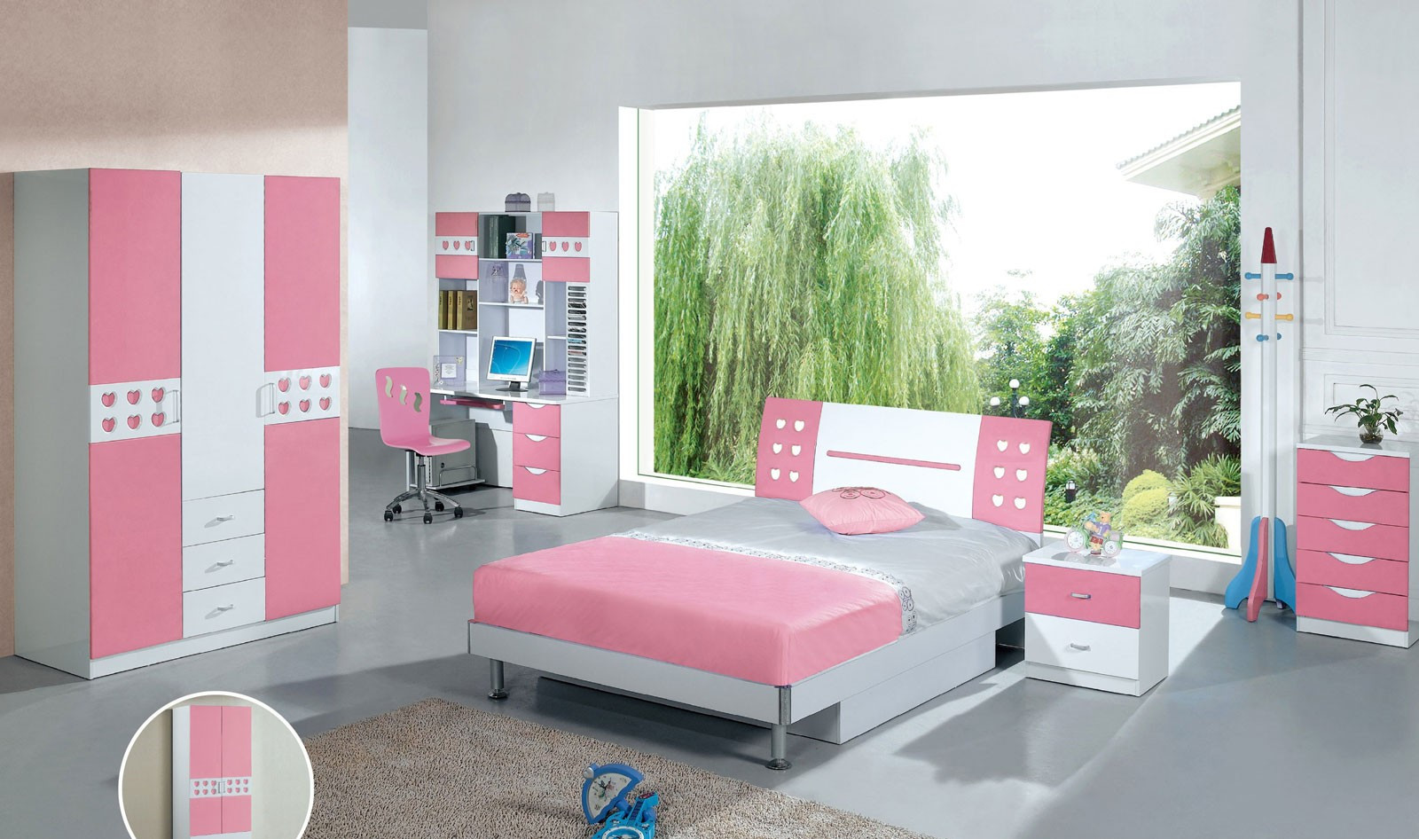 Girl Twin Bedroom Sets
 Modern Girls Bedroom Set 102B