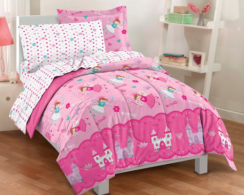 Girl Twin Bedroom Sets
 NEW Magical Princess Hearts Pink Girls Bedding forter