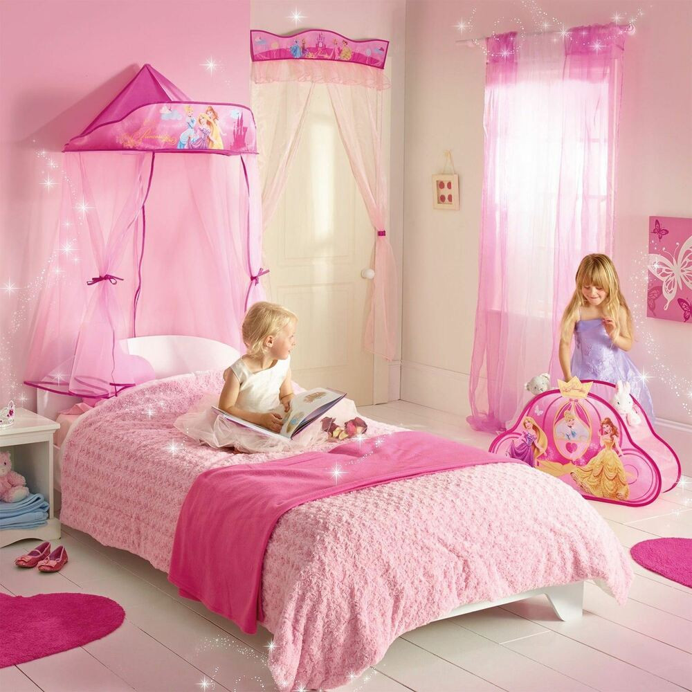 Girls Princess Bedroom
 DISNEY PRINCESS HANGING BED CANOPY NEW GIRLS BEDROOM DECOR