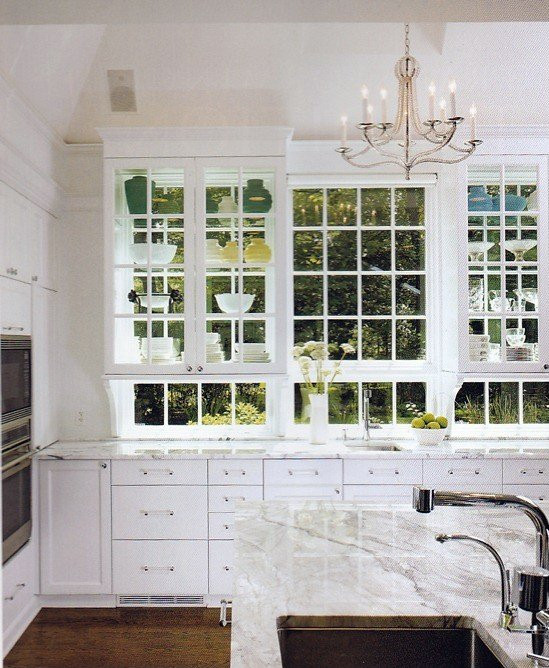 Glass Fronted Kitchen Wall Cabinet
 Glass Front KItchen Cabinets Transitional kitchen