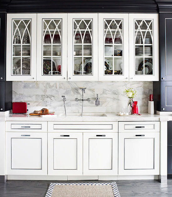 Glass Fronted Kitchen Wall Cabinet
 Distinctive Kitchen Cabinets with Glass Front Doors