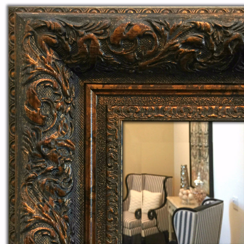 Gold Frame Bathroom Mirror
 Ornate Framed Wall Mirror Mantle & Bathroom Mirror Dark