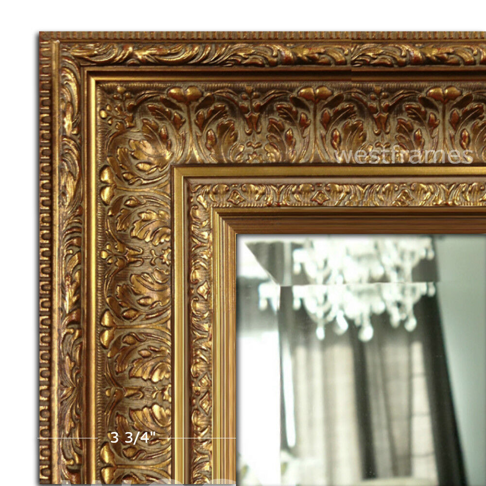 Gold Frame Bathroom Mirror
 Elegance Wall Framed Mirror Bathroom Vanity Mirror Antique
