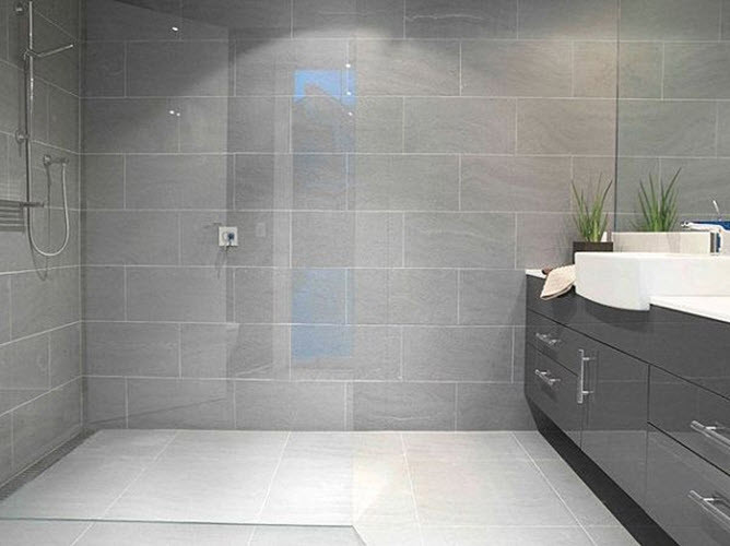 Gray Bathroom Wall Tile
 40 gray bathroom wall tile ideas and pictures