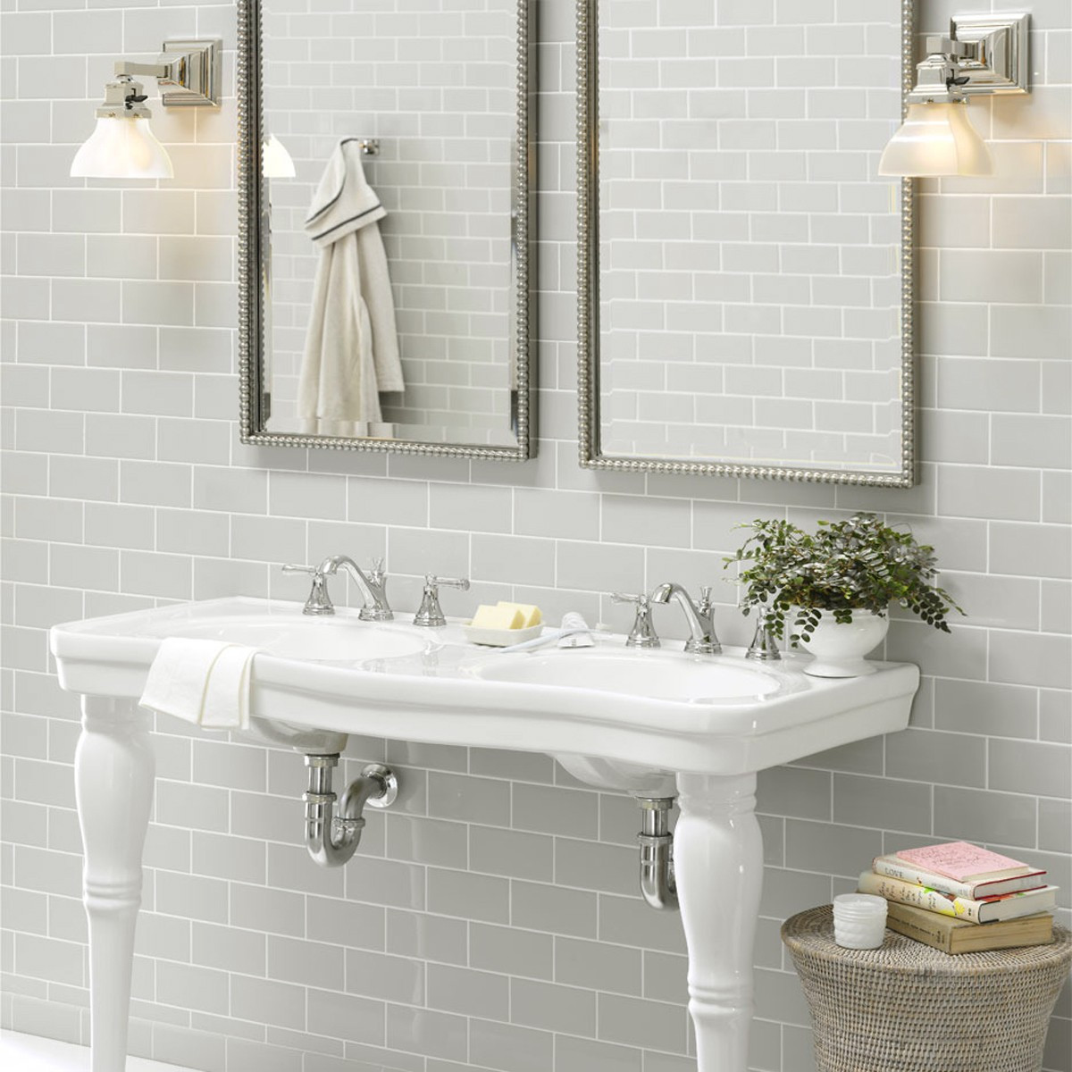 Gray Bathroom Wall Tile
 20x10 New Biselado Lt Grey Tile Choice