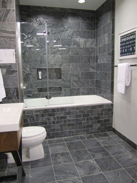 Gray Bathroom Wall Tile
 40 gray bathroom wall tile ideas and pictures