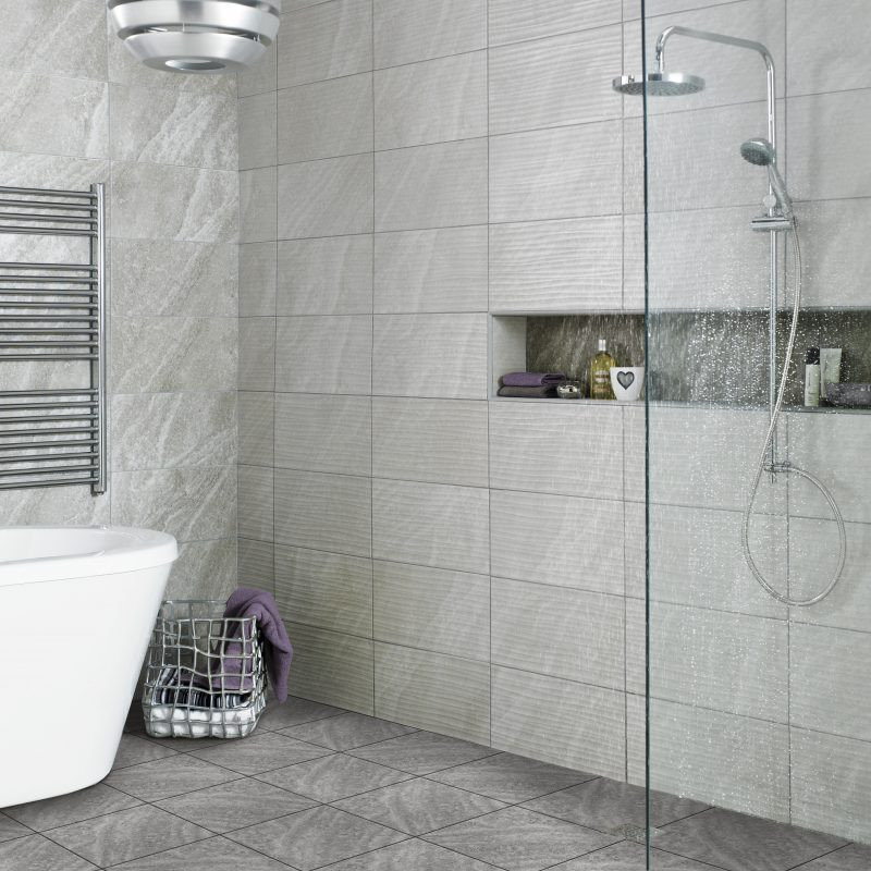 Gray Bathroom Wall Tile Inspirational Ditto Diana Wave Grey Ceramic Wall Bathroom Tiles 248x498