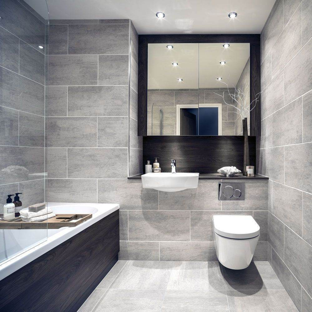 Gray Bathroom Wall Tile
 Rip Curl Grey Stone Effect Tiles 600x300x9mm Tiles