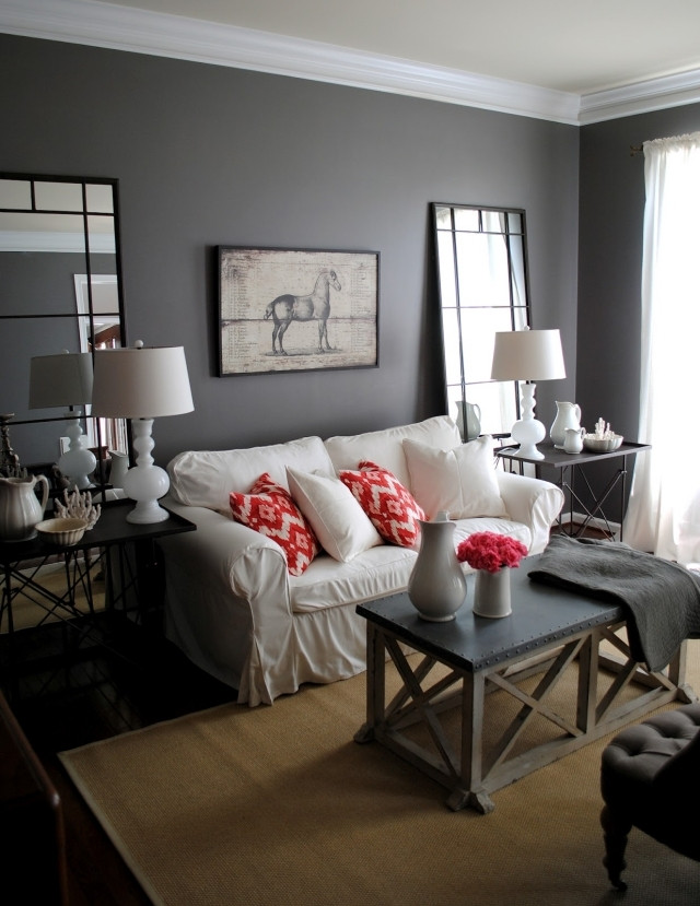 Gray Paint Living Room Ideas
 Color ideas for living room – gray wall paint