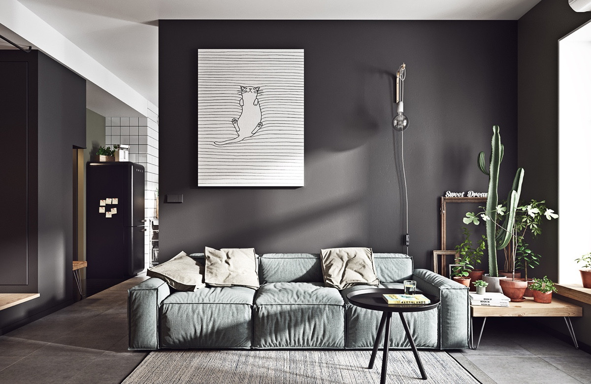 Gray Wall Living Room
 40 Grey Living Rooms That Help Your Lounge Look