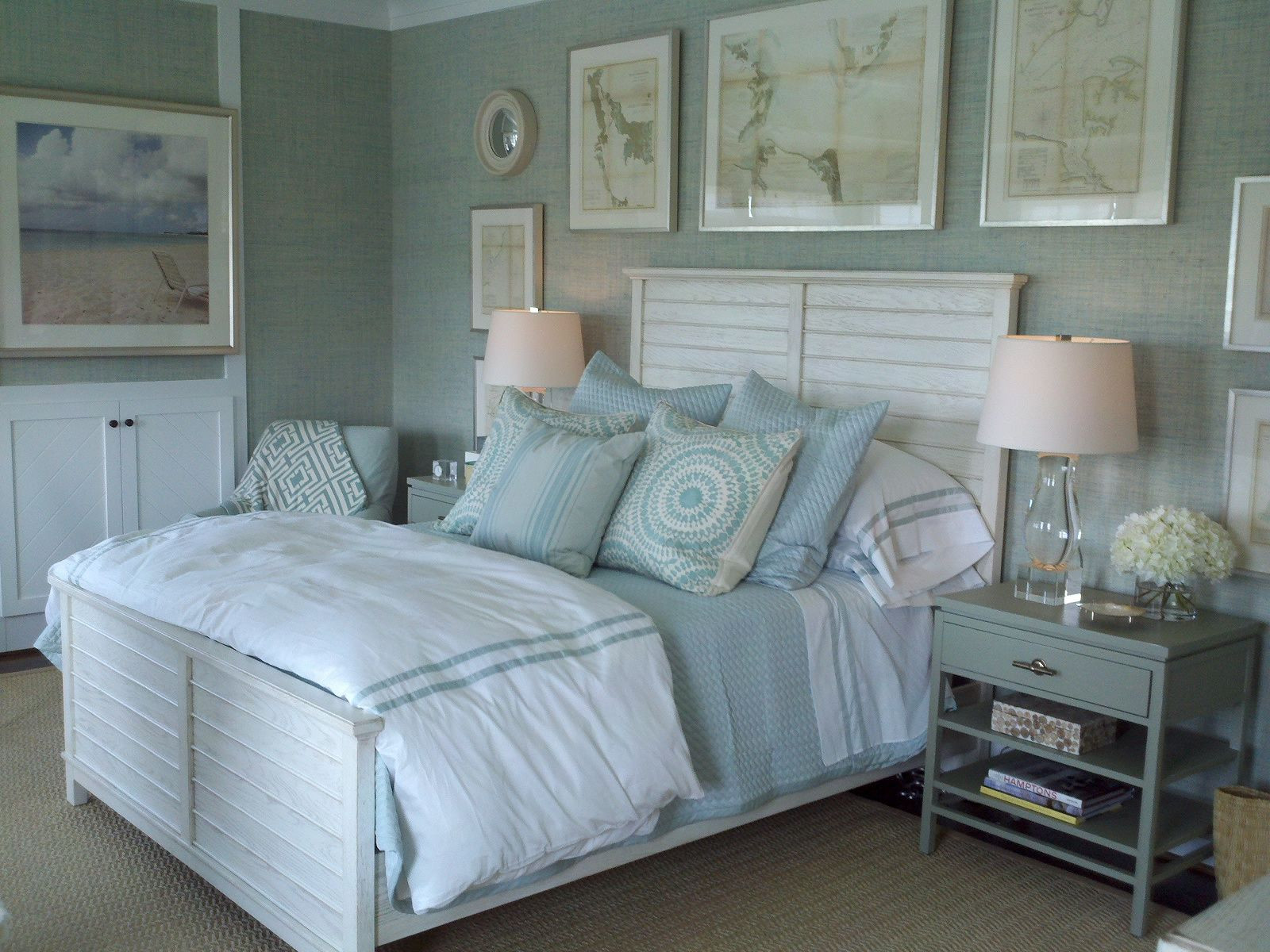 Great Bedroom Colors
 great bedroom for a beach house My favorite sea glass