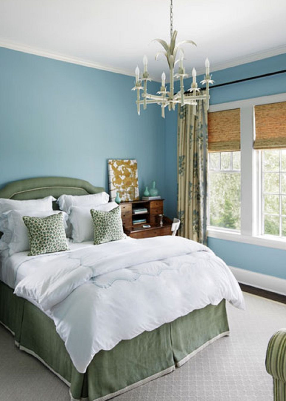 Green Bedroom Walls
 25 Stunning Blue Bedroom Ideas
