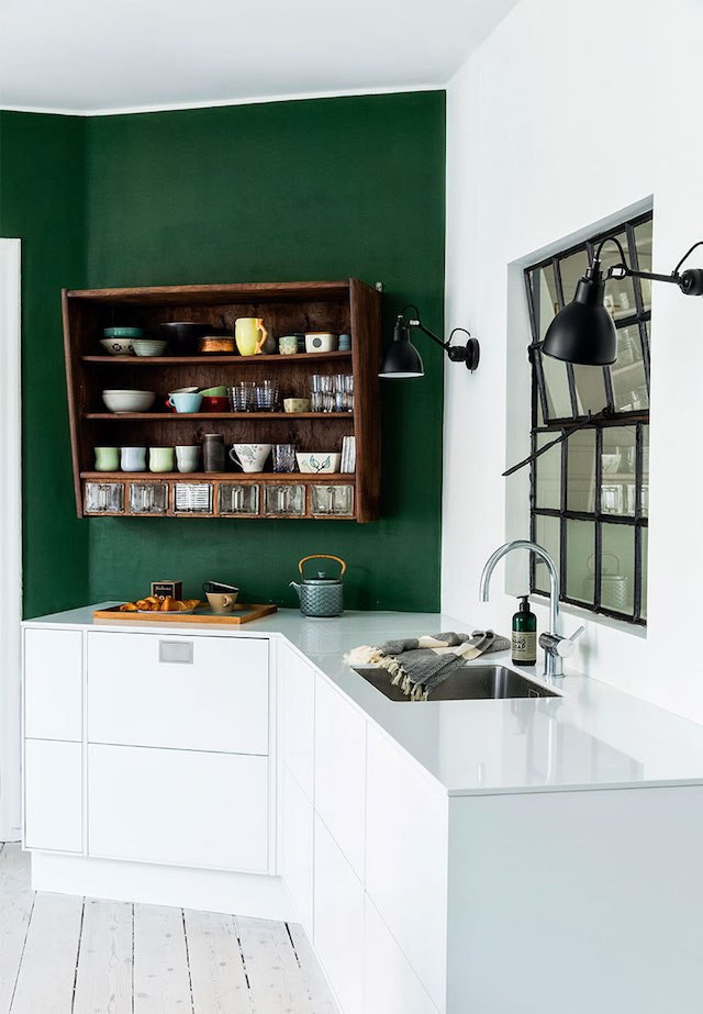 Green Kitchen Walls
 Color My World How to Use Dark Green In Your Home – The
