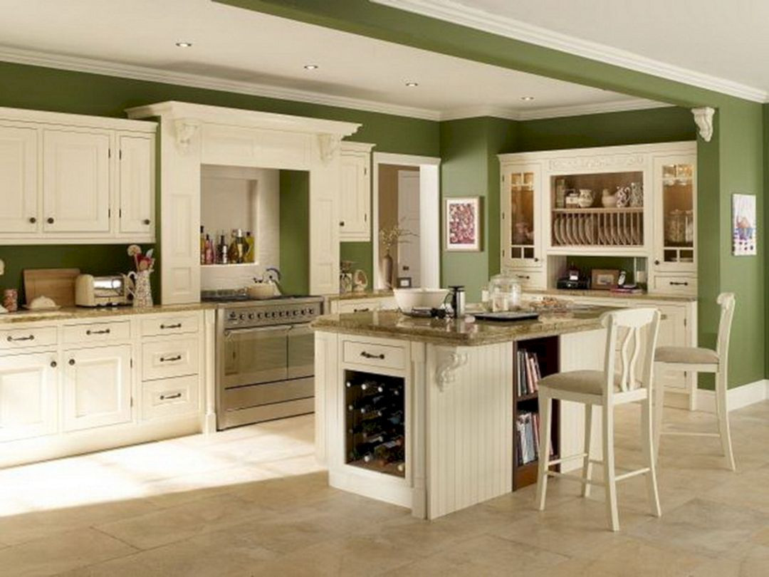 Green Kitchen Walls
 Kitchen Wall Colors With Green Cabinets Kitchen Wall