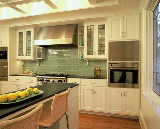 Green Subway Tile Kitchen
 Kitchens With COLOR Green