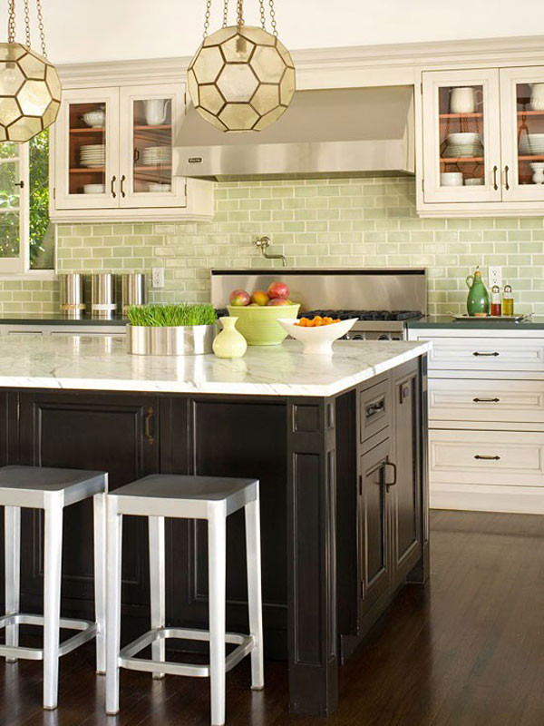 Green Subway Tile Kitchen
 35 Ways To Use Subway Tiles In The Kitchen DigsDigs