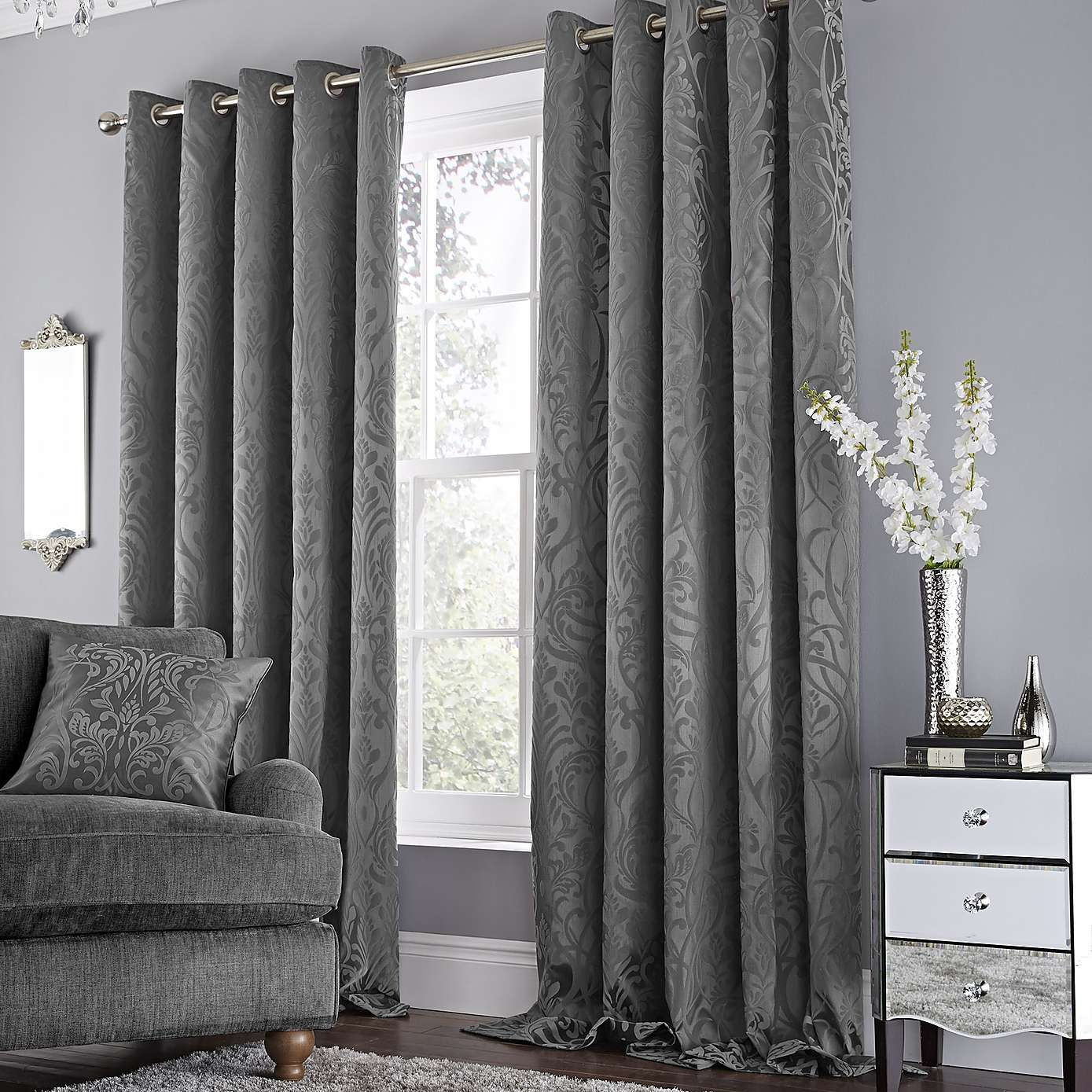 Grey Living Room Curtains
 Curtain Lengths Dunelm