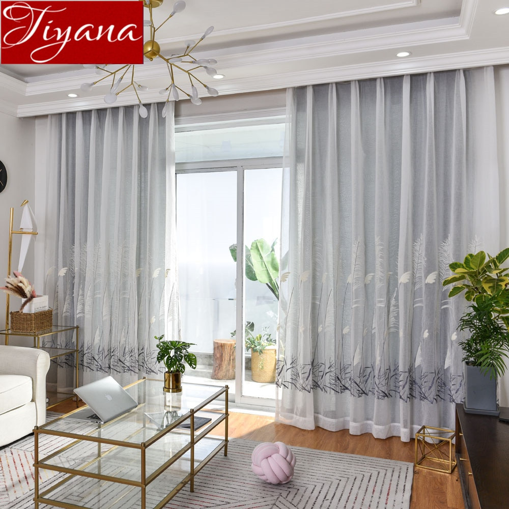 Grey Living Room Curtains
 Aliexpress Buy Curtain Gray for Window Bedroom Plant