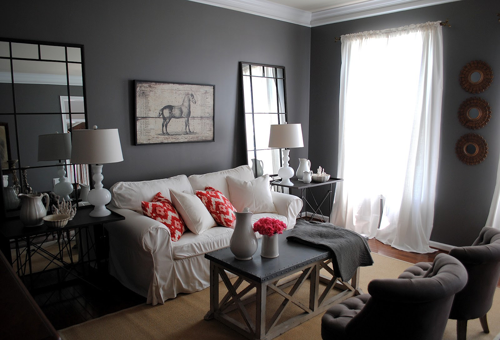 Grey Walls Living Room
 My Living Room The Big Reveal & Huge Giveaway The