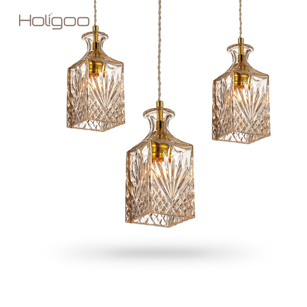 Hanging Kitchen Light Fixture
 Holigoo Modern Glass Pendant Lamp Nordic Dining Room Wine