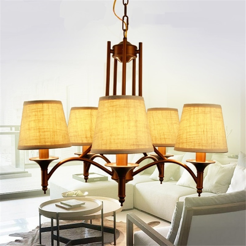Hanging Lamp For Living Room
 Multiple pendant light country cloth hanging lamps retro