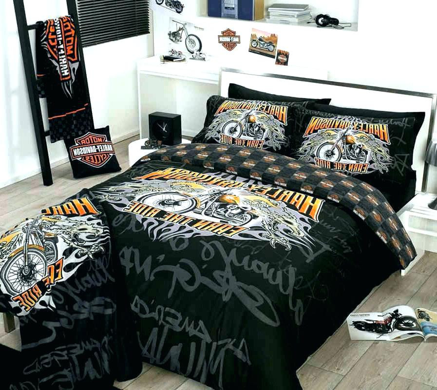 Minimalist Harley Davidson Bedroom Decorating Ideas for Simple Design