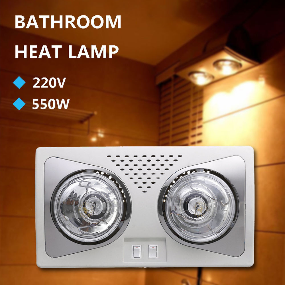 Heating Light Bulbs For Bathroom
 550W BATHROOM CEILING LIGHT HEATER BATH 2 HEAT LAMP FAN