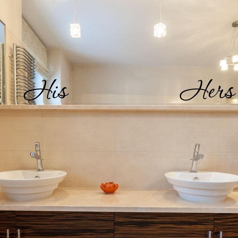 His And Hers Bathroom Decor
 His and Hers His Hers Bathroom Wall Decor Bathroom Wall