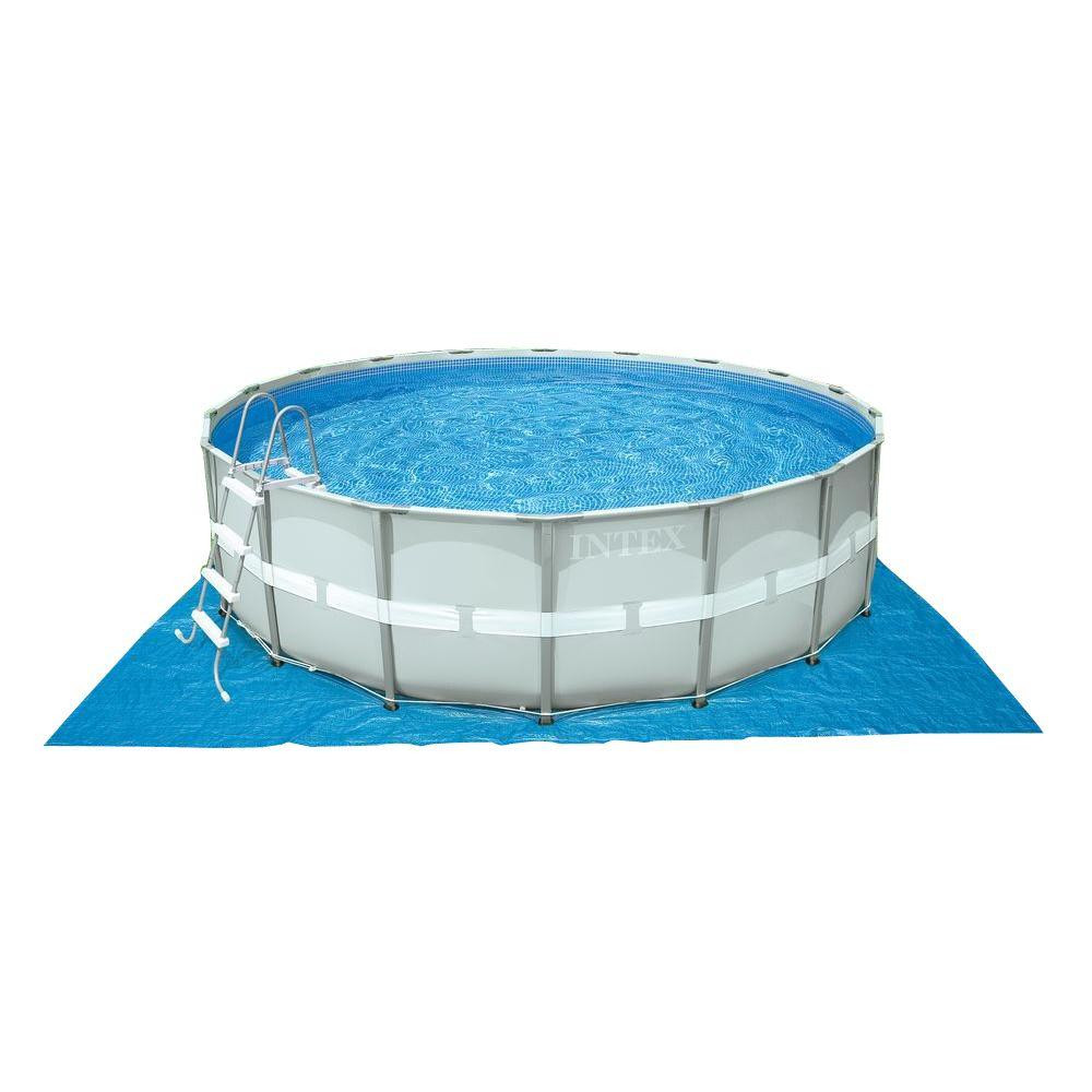 Home Depot Above Ground Pool
 Intex 16 ft x 48 in Ultra Frame Pool Set with 1 500 Gal