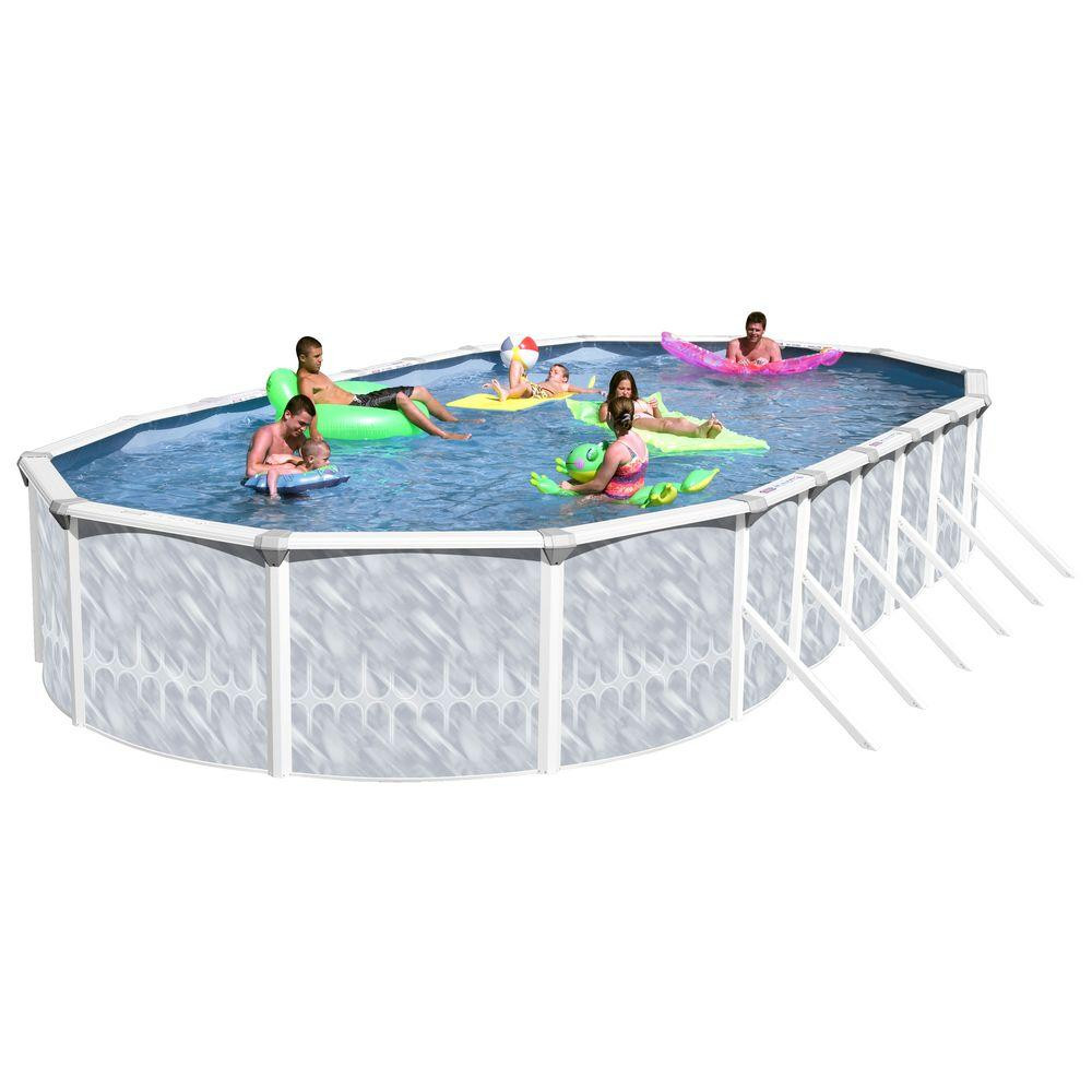 Home Depot Above Ground Pool
 Heritage Pools Taos 33 ft x 18 ft x 52 in Oval Pool