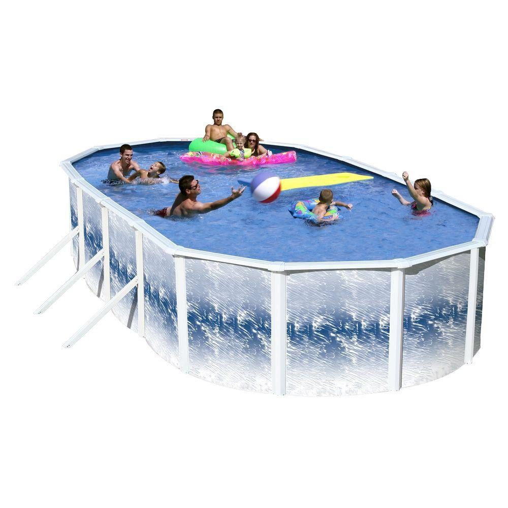Home Depot Above Ground Pool
 Heritage Pools Yosemite 24 ft x 12 ft x 52 in Oval Pool