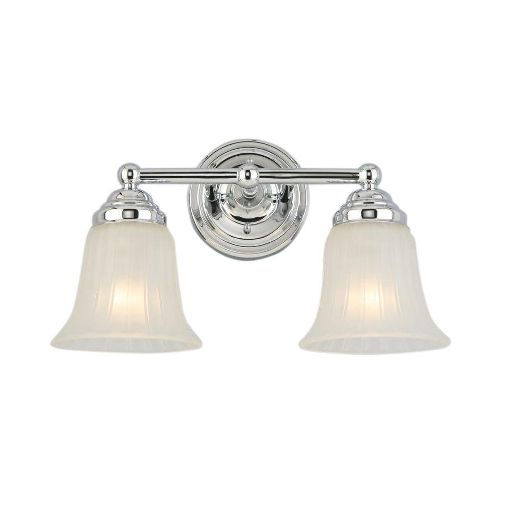 Home Depot Bathroom Light Fixtures
 Hampton Bay 2 Light Chrome Vanity Light ISR1392A 2 The