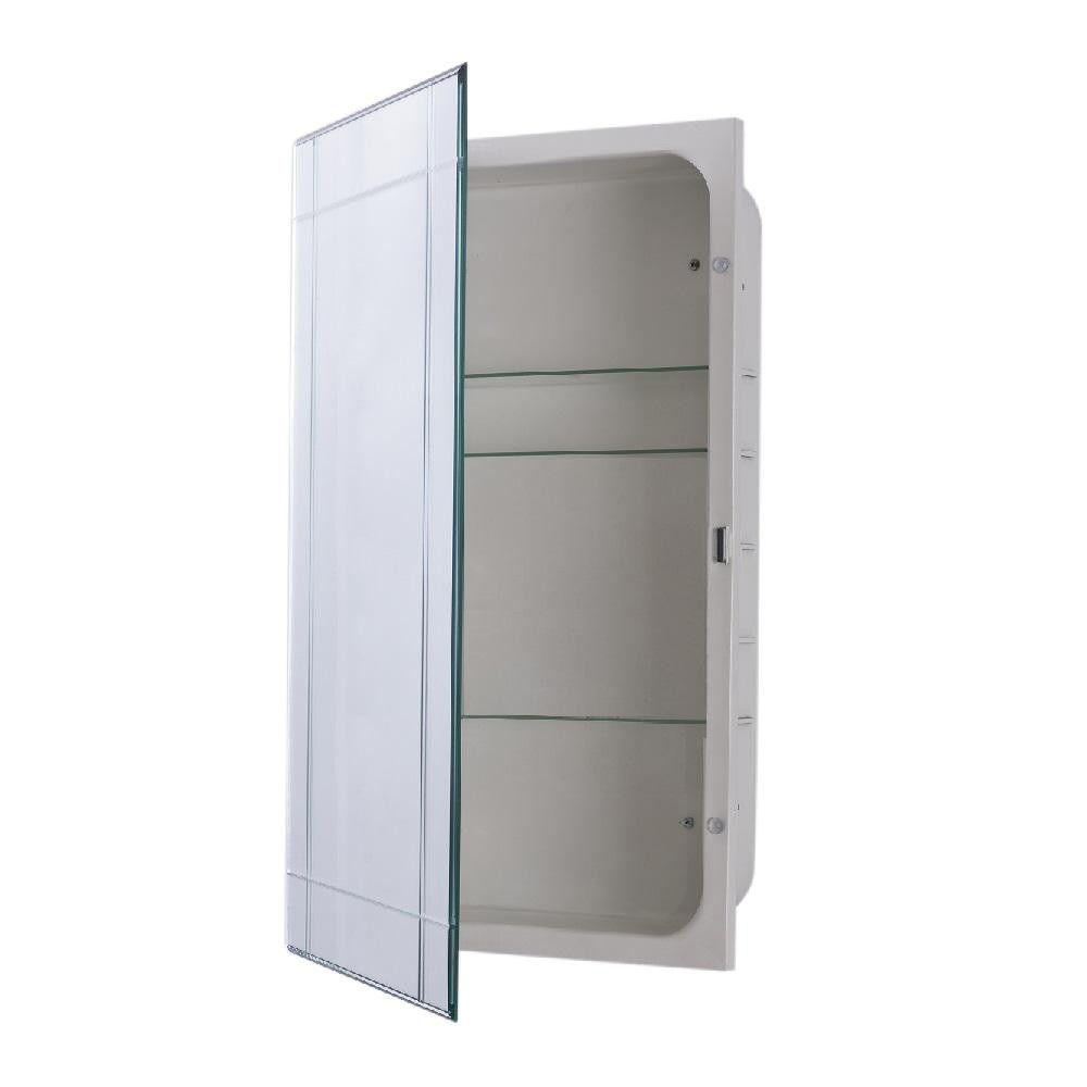 Home Depot Bathroom Mirror Cabinet
 Bellaterra Home Sumner 16 in x 26 in Frameless Recessed