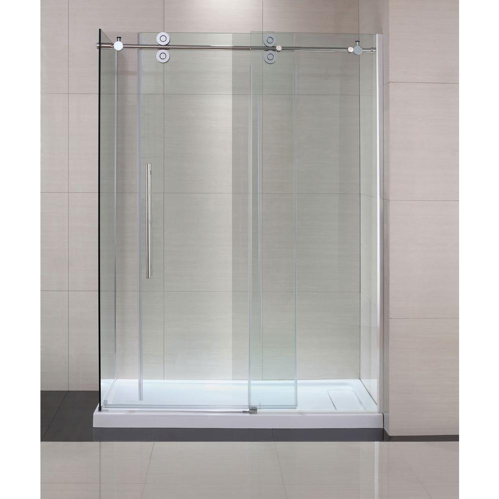 Home Depot Bathroom Shower Doors
 Schon Lindsay 60 in x 79 in Semi Framed Shower Enclosure