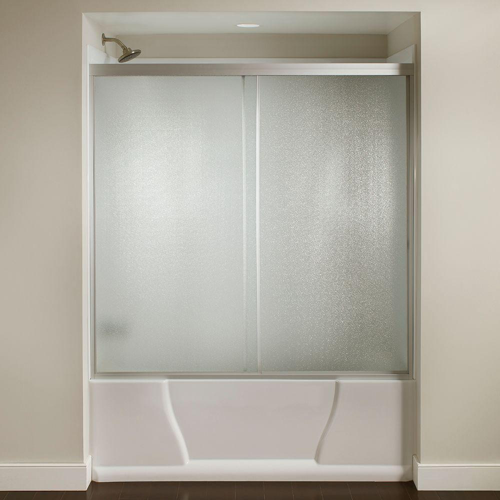 Home Depot Bathroom Shower Doors
 60 in x 56 3 8 in Framed Sliding Bathtub Door Kit in