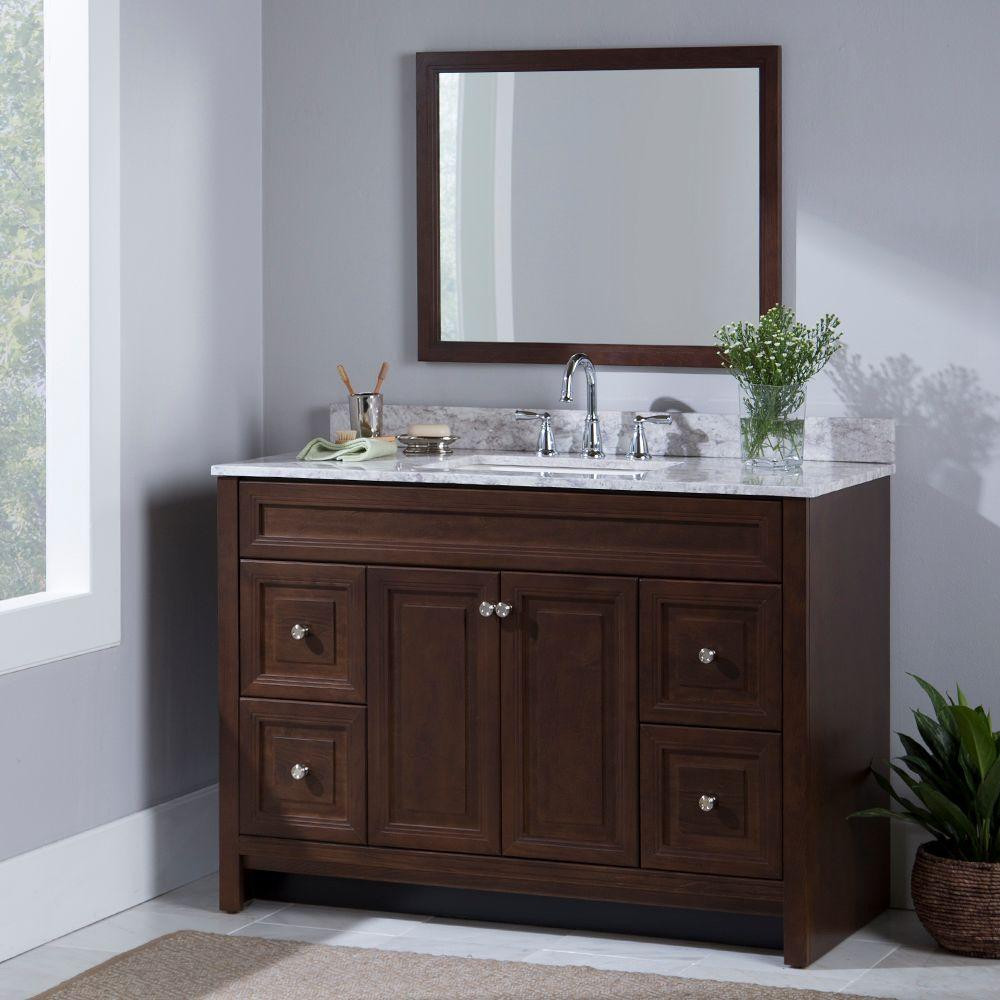 Home Depot Bathroom Vanity Cabinet
 Home Decorators Collection Brinkhill 48 in W Bath Vanity
