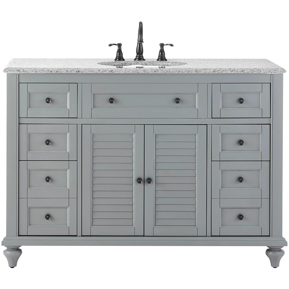 Home Depot Bathroom Vanity Clearance
 Home Decorators Collection Hamilton Shutter 49 5 in W x