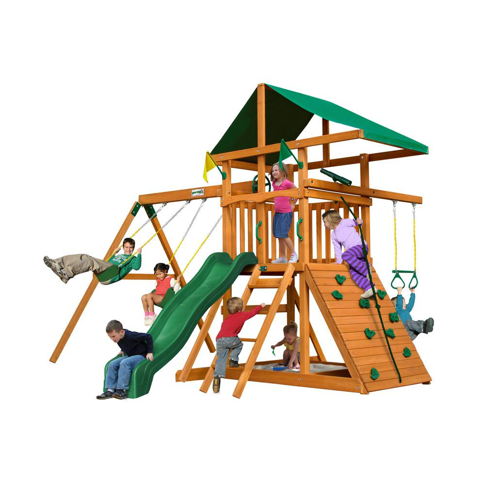 Home Depot Kids Swing
 Gorilla Playsets Outing III Cedar Playset 01 0001 The