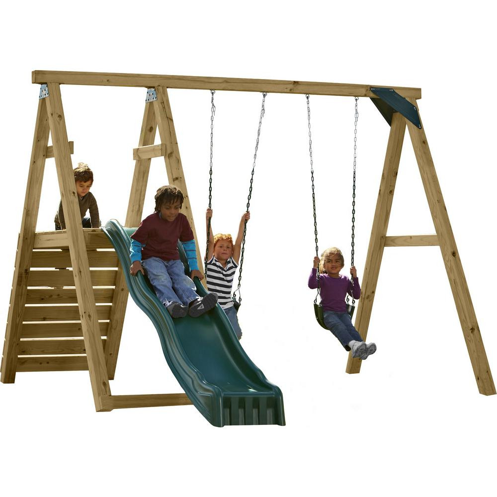 Home Depot Kids Swing
 Swing N Slide Playsets Pine Bluff Swing Set Just Add 4x4