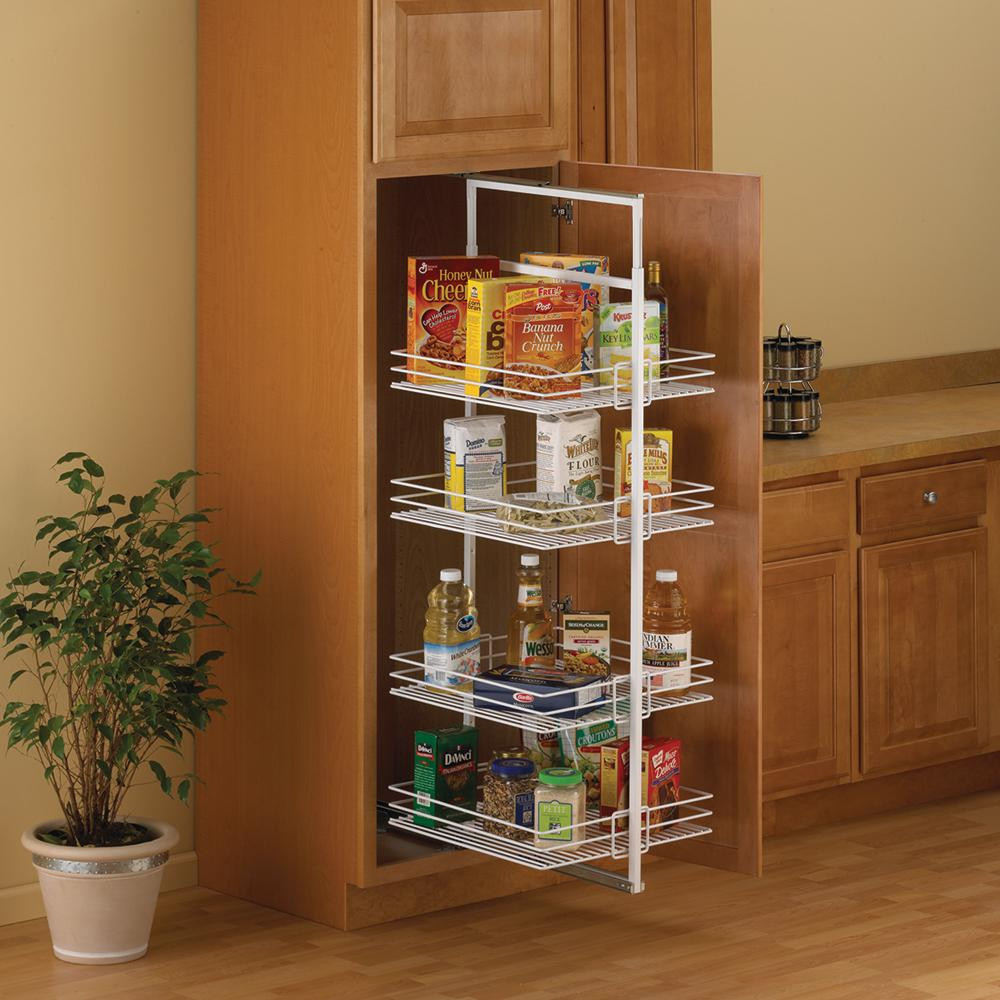 Home Depot Kitchen Organizers
 Knape & Vogt 61 38 in x 3 81 in x 22 25 in Pantry Roll