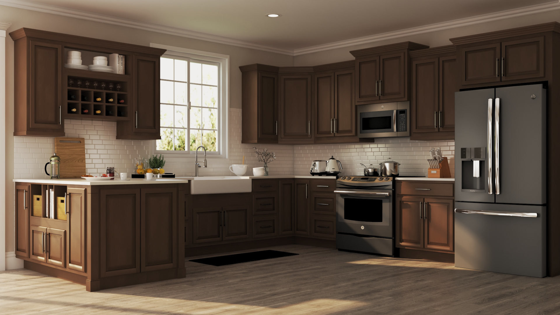 Home Depot Kitchen Remodel Estimator
 Hampton Wall Kitchen Cabinets in Cognac – Kitchen – The