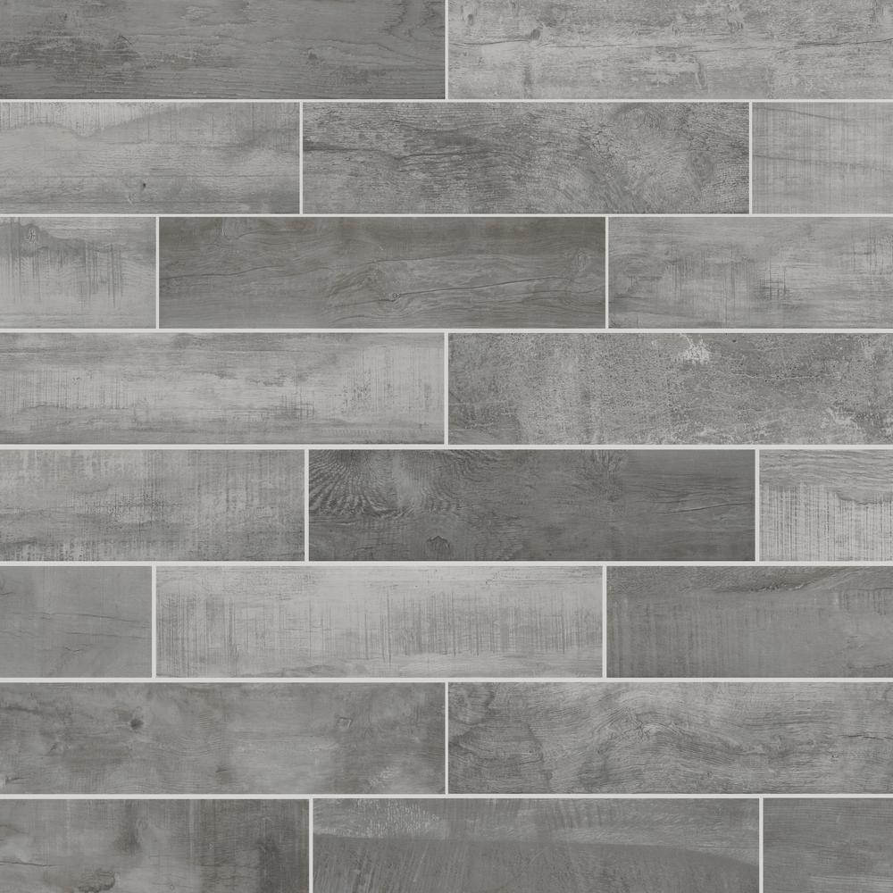 Home Depot Kitchen Wall Tile
 Florida Tile Home Collection Wind River Grey 6 in x 24 in