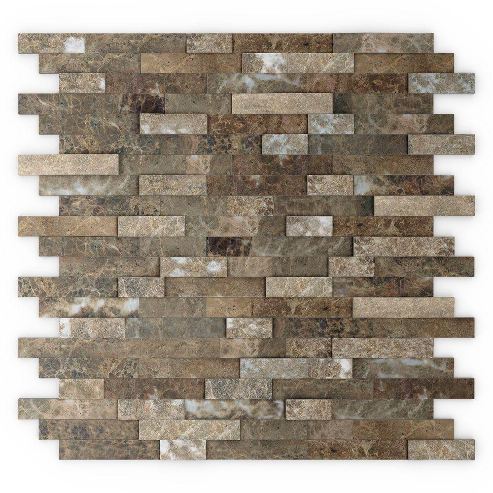 Home Depot Kitchen Wall Tile
 Inoxia SpeedTiles Bengal Brown 11 77 in x 11 57 in x 8