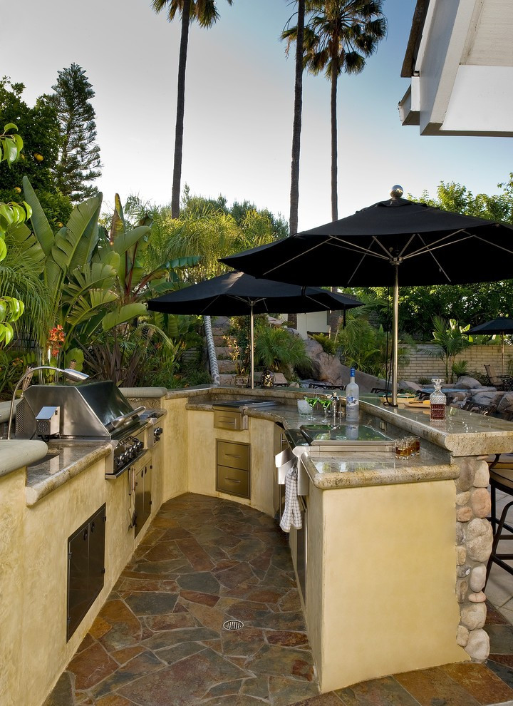 Houzz Outdoor Kitchen
 Houzz Outdoor Kitchens Deck Transitional with Pool Beige