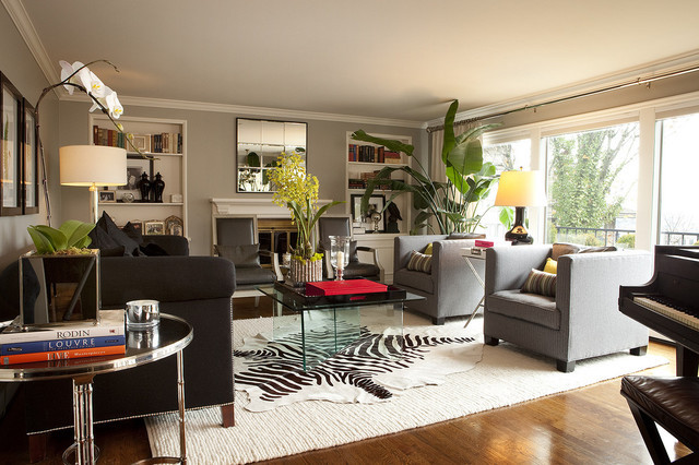 Houzz Rugs Living Room
 contemporary living room by Garrison Hullinger Interior