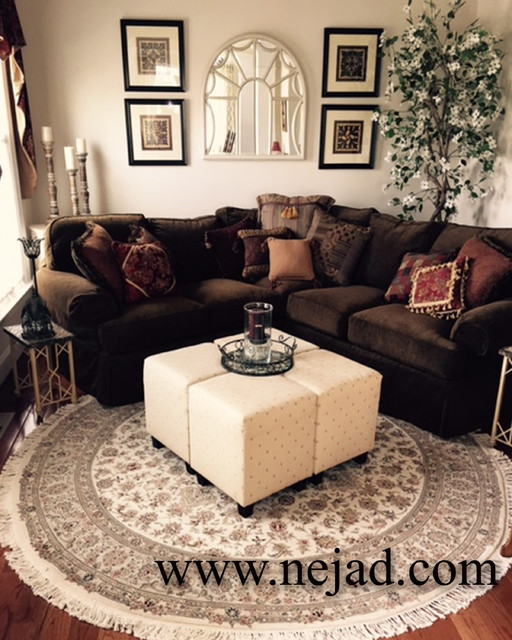 Houzz Rugs Living Room
 Round Oriental Rug in Bucks County PA Client s Home