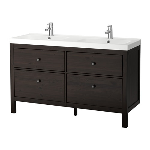 Ikea Bathroom Sink
 HEMNES ODENSVIK Sink cabinet with 4 drawers black